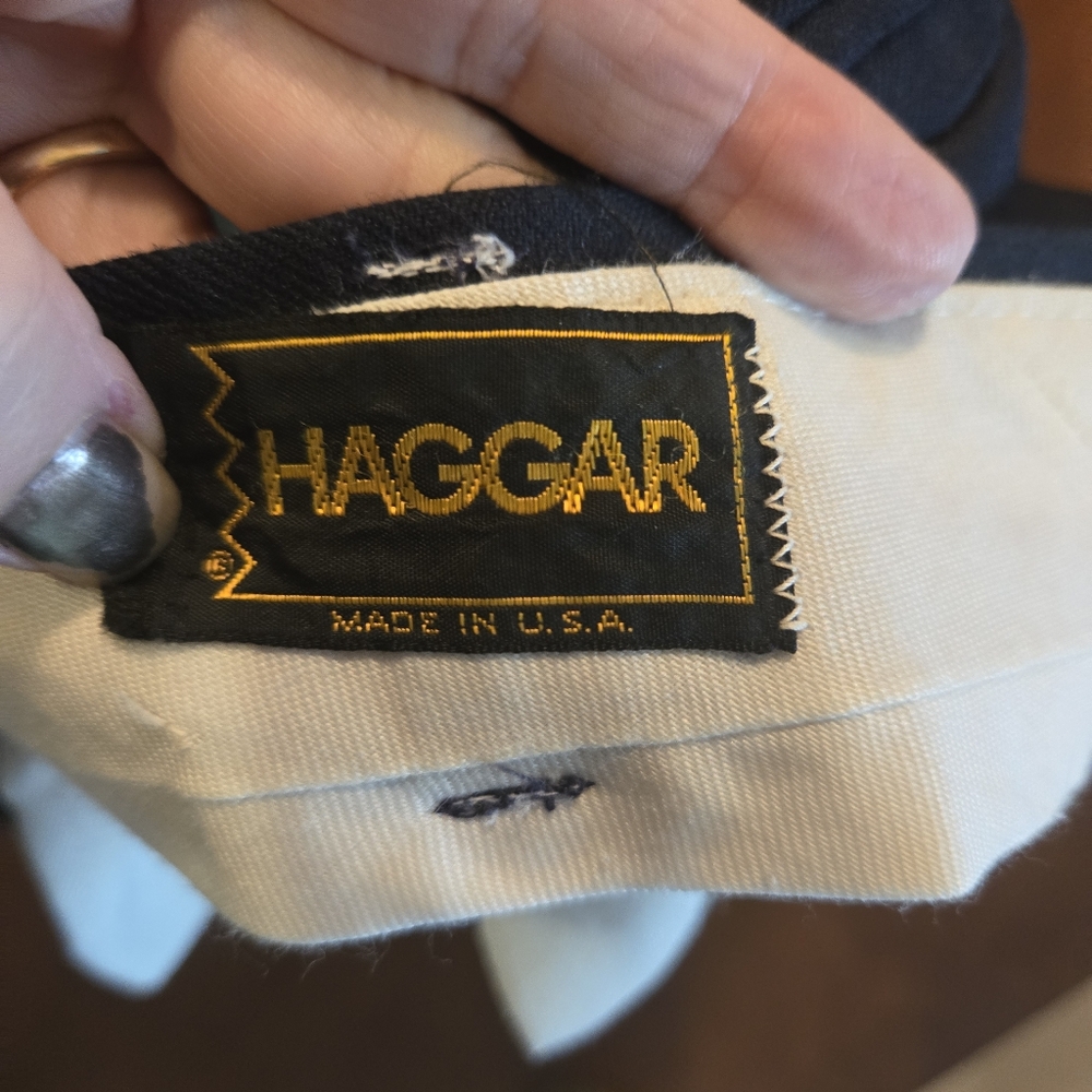 Haggar gorgeous mens suit black/dark blue szL 42 - Picture 4 of 12